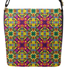 Triangle Mosaic Pattern Repeating Flap Closure Messenger Bag (s) by Mariart