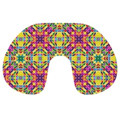 Triangle Mosaic Pattern Repeating Travel Neck Pillows