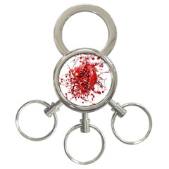 Red Pomegranate Fried Fruit Juice 3-ring Key Chains