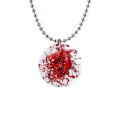 Red Pomegranate Fried Fruit Juice 1  Button Necklace