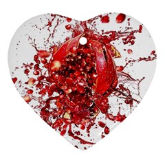 Red Pomegranate Fried Fruit Juice Heart Ornament (two Sides)