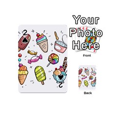 Doodle Cartoon Drawn Cone Food Playing Cards 54 (mini) by Pakrebo