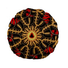 Fractal Julia Mandelbrot Art Standard 15  Premium Flano Round Cushions by Pakrebo