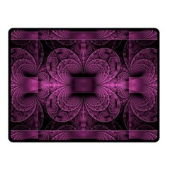 Fractal Magenta Pattern Geometry Double Sided Fleece Blanket (small)  by Pakrebo