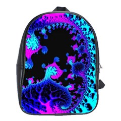 Fractal Pattern Spiral Abstract School Bag (large) by Pakrebo