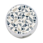 Geometric Triangle Modern Mosaic 4-Port USB Hub (One Side) Front