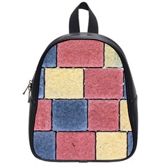 Model Mosaic Wallpaper Texture School Bag (Small)