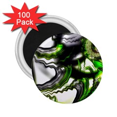 Fractal Green Trumpet Trump 2 25  Magnets (100 Pack)  by Pakrebo