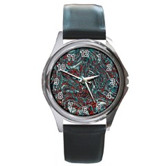 Pattern Structure Background Facade Round Metal Watch by Pakrebo