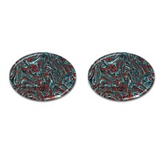 Pattern Structure Background Facade Cufflinks (oval) by Pakrebo