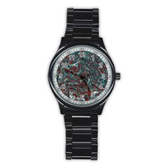 Pattern Structure Background Facade Stainless Steel Round Watch by Pakrebo