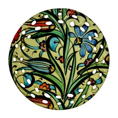 Mosaic Tile Art Ceramic Colorful Ornament (round Filigree) by Pakrebo