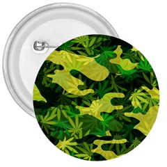 Marijuana Camouflage Cannabis Drug 3  Buttons by Pakrebo