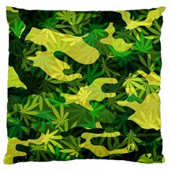 Marijuana Camouflage Cannabis Drug Large Cushion Case (two Sides) by Pakrebo