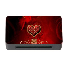 Wonderful Heart With Roses Memory Card Reader With Cf by FantasyWorld7