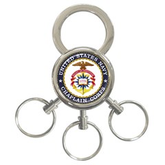 Seal Of United States Navy Chaplain Corps 3-ring Key Chains by abbeyz71