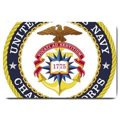 Seal Of United States Navy Chaplain Corps Large Doormat  by abbeyz71