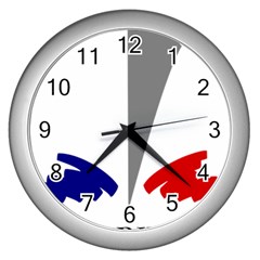 Logo Of French Navy Wall Clock (silver) by abbeyz71
