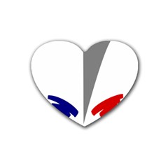 Logo Of French Navy Rubber Coaster (heart)  by abbeyz71