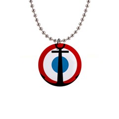 Roundel Of French Naval Aviation 1  Button Necklace by abbeyz71