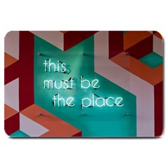 This Must Be The Place    Large Doormat  by WensdaiAmbrose