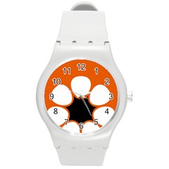 Flag Map Of Northern Territory Round Plastic Sport Watch (m) by abbeyz71