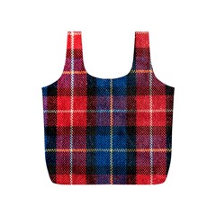 Blue & Red Plaid Full Print Recycle Bag (s) by WensdaiAmbrose