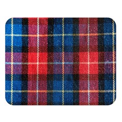 Blue & Red Plaid Double Sided Flano Blanket (large)  by WensdaiAmbrose