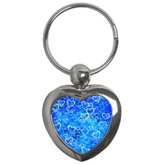 Valentine Heart Love Blue Key Chains (heart) 