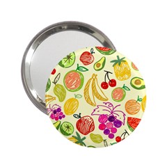 Seamless Pattern Fruit 2 25  Handbag Mirrors