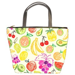 Seamless Pattern Fruit Bucket Bag