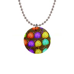 Textured Grunge Background Pattern 1  Button Necklace by Mariart