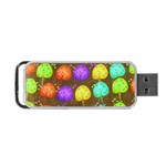 Textured Grunge Background Pattern Portable USB Flash (Two Sides) Back