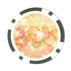 Valentine Heart Love Pink Poker Chip Card Guard by Mariart