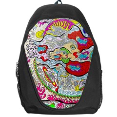 Supersonic Pyramid Protector Angels Backpack Bag by chellerayartisans