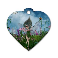 Cute Little Fairy Dog Tag Heart (one Side) by FantasyWorld7