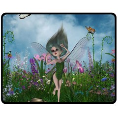 Cute Little Fairy Double Sided Fleece Blanket (medium)  by FantasyWorld7