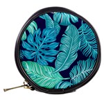 Tropical Greens Leaves Banana Mini Makeup Bag Back