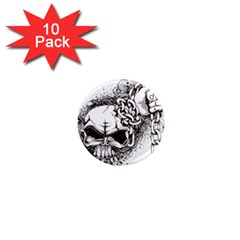 Skull And Crossbones 1  Mini Magnet (10 Pack)  by Alisyart