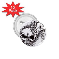 Skull And Crossbones 1 75  Buttons (10 Pack) by Alisyart