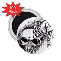 Skull And Crossbones 2 25  Magnets (100 Pack)  by Alisyart