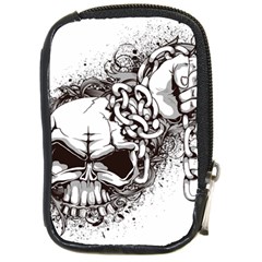 Skull And Crossbones Compact Camera Leather Case