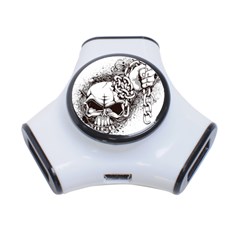 Skull And Crossbones 3-port Usb Hub by Alisyart