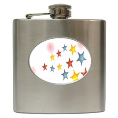 Star Rainbow Hip Flask (6 Oz)