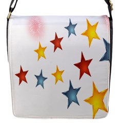 Star Rainbow Flap Closure Messenger Bag (s) by Alisyart