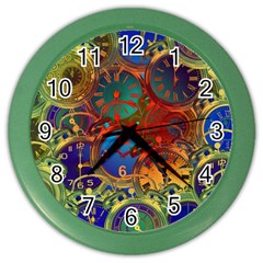 Time Clock Distortion Color Wall Clock