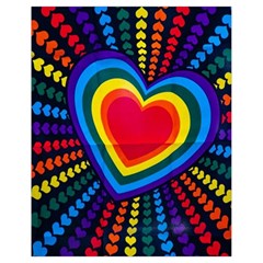 Rainbow Pop Heart Drawstring Bag (small) by WensdaiAmbrose