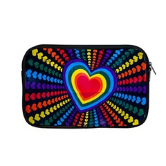 Rainbow Pop Heart Apple Macbook Pro 13  Zipper Case by WensdaiAmbrose