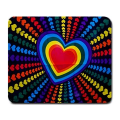Rainbow Pop Heart Large Mousepads