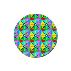 Star Texture Template Design Rubber Coaster (round)  by Pakrebo